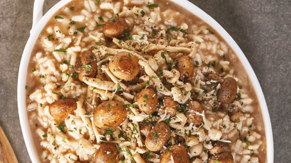 Risotto de hongos receta fácil y rápida de preparar