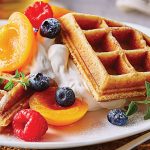 Waffles con fruta