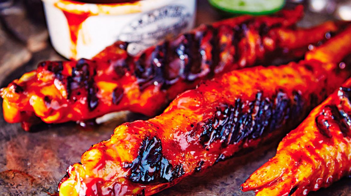 Alitas picosas al carbón