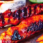 Alitas picosas al carbón