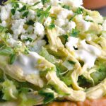 Tostadas de pollo al cilantro