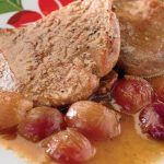 medallones en salsa de uva
