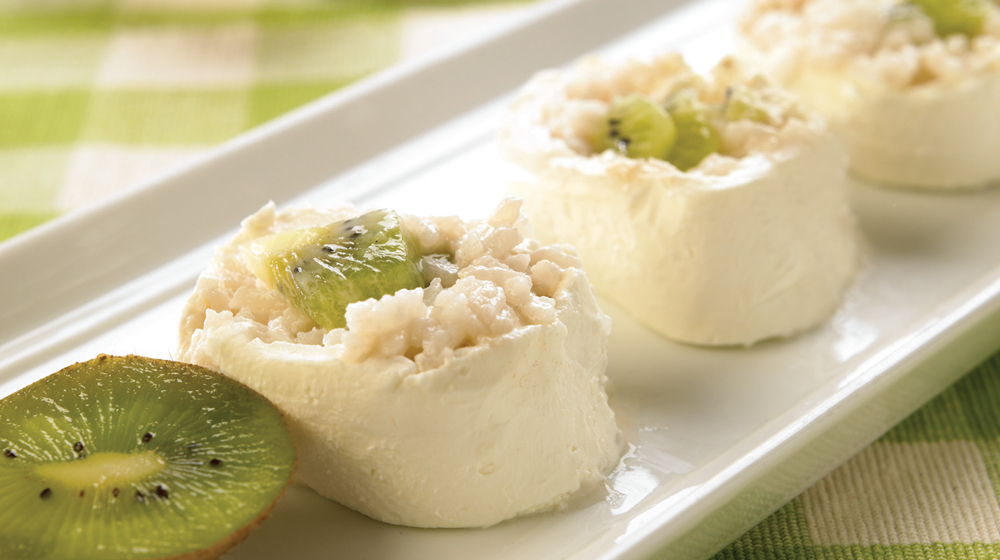 sushi de queso crema con kiwi