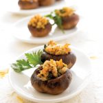 Champiñones rellenos de pollo