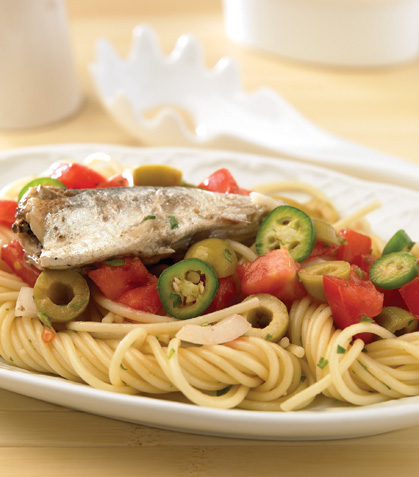 Espagueti con sardinas