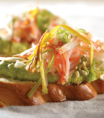 Surimi con guacamole