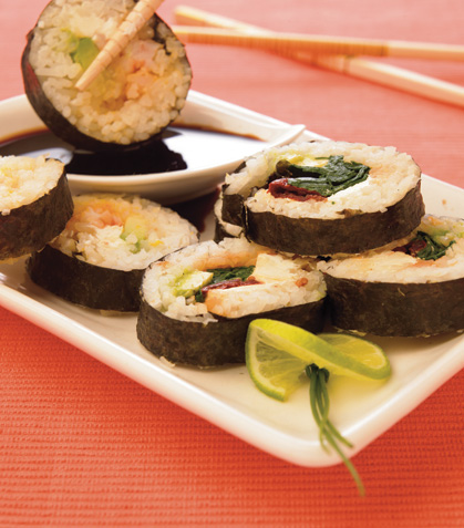 Sushi con camarón