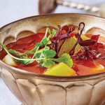 sopa de chayote con guajillo