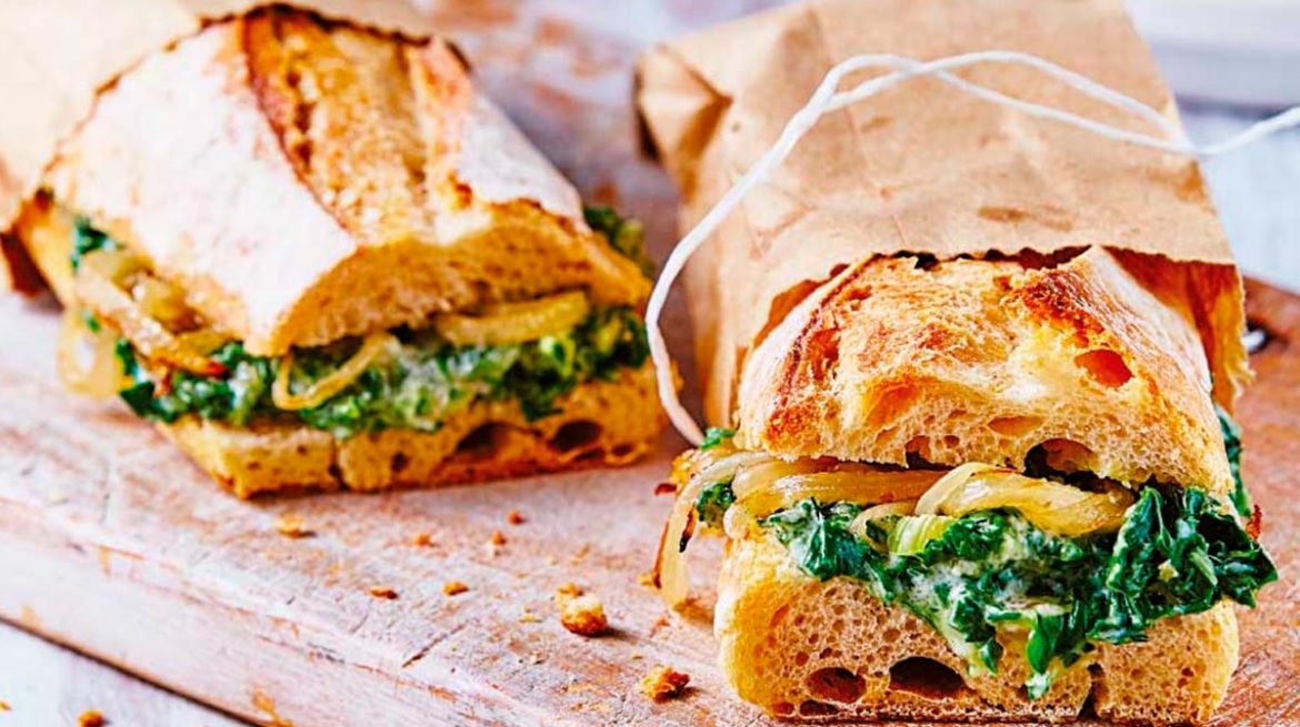 Sándwich de espinaca