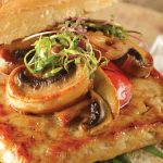 Hamburguesa de pollo y hongos