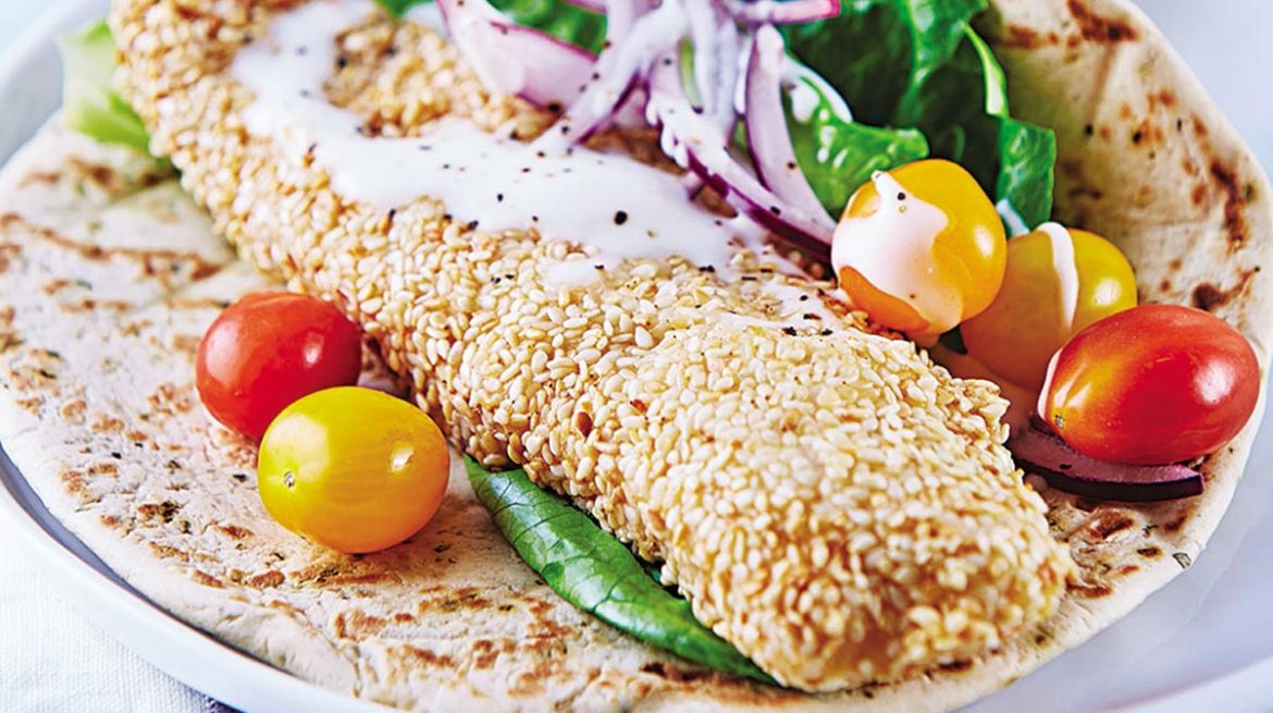 Taco árabe de pescado