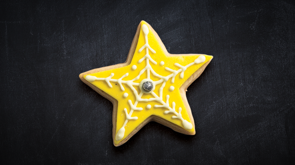 galleta de estrella amarilla