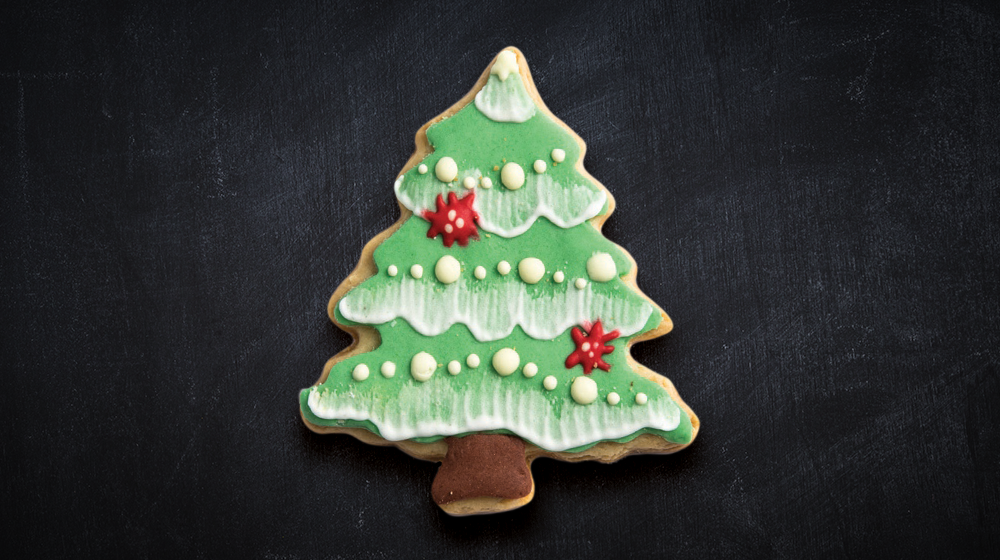 galleta de árbol de Navidad