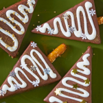 Brownies en forma de pinos