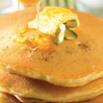 hot cakes de pistache con limón