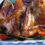 Pollo de leche rostizado con mantequilla