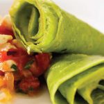 Crepas verdes con queso muy nutritivas