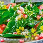 Ensalada de espinaca con toronja y granada