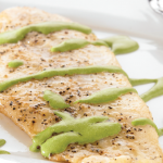 Filete de pescado con crema verde