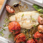 Filete de pescado con jitomates asados