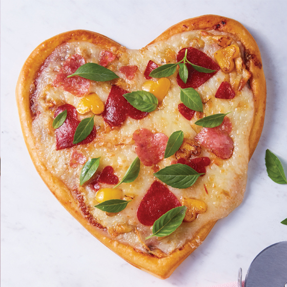 Pizza de corazón