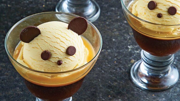 Aprende a preparar un delicioso camelado con decoración de osito