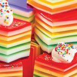 gelatina arcoiris frutal