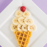 Helado de waffle para niños