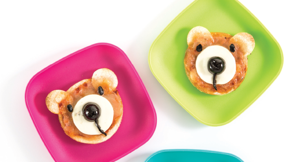 Minipizzas en forma de osito para tu hijo