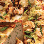 Pizza de camarones picantes