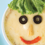 Sopa gratinada de carne de res para niños