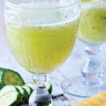 agua de piña, pepino y lima