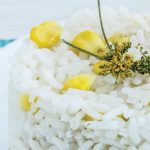 arroz blanco con elote