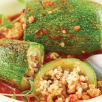 Calabazas rellenas de trigo