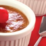 creme brulee con cerezas