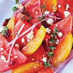 ensalada de sandía con aderezo de anís