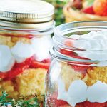 pastel de fresa en frasco