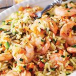 arroz frito con camarón