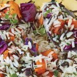 arroz salvaje con camote y col morada
