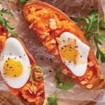 camotes rellenos de huevo estrellado