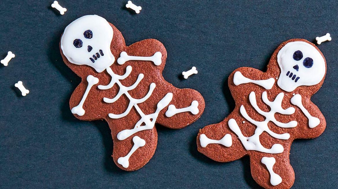 Galleta en forma de esqueleto