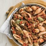 lentejas receta con pasta