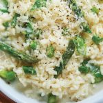 risotto receta de parmesano y espárragos