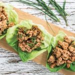 tacos de lechuga con carne de cerdo