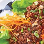 tacos de lechuga romana con carne molida