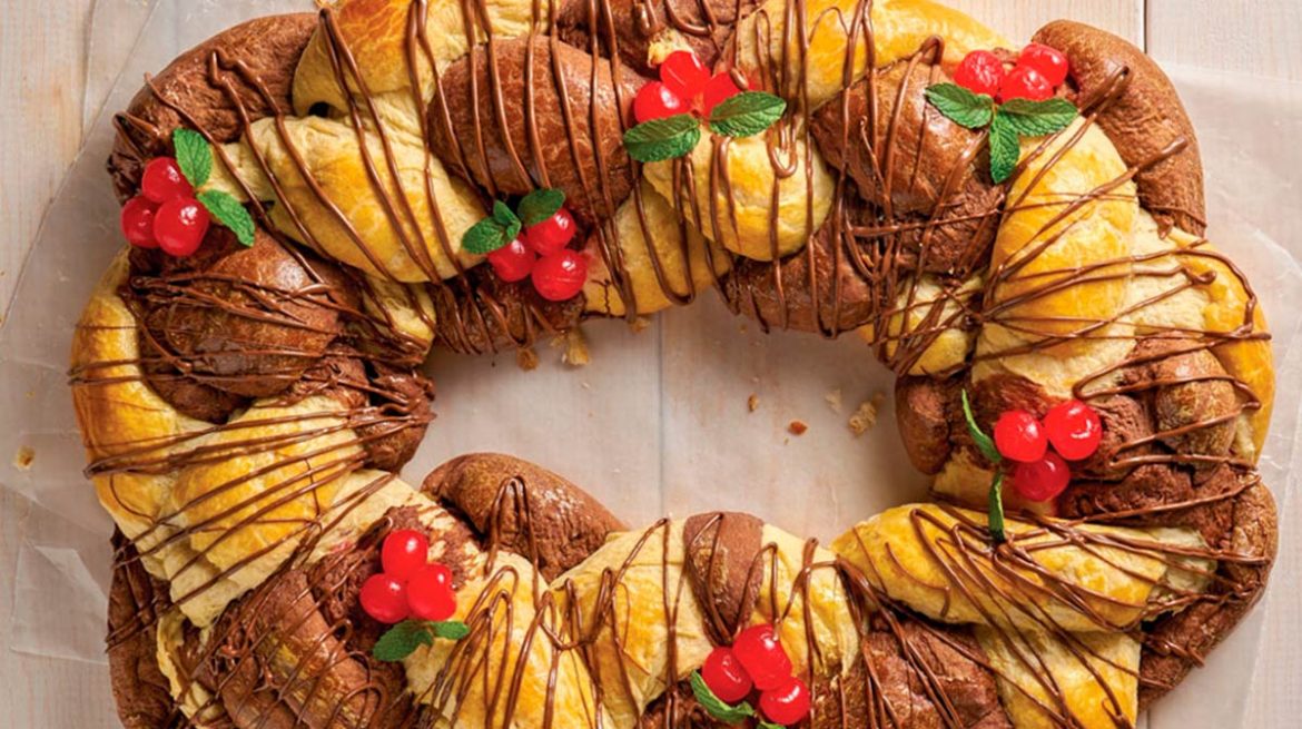 Receta de rosca de Reyes con chocolate y vainilla