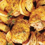 pollo al limón rostizado con calabaza