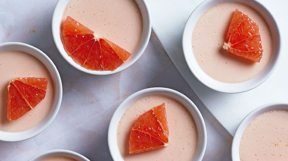 Deliciosa gelatina cremosa de toronja