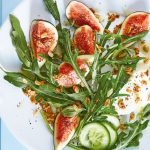 receta de higos en dulce con arúgula y queso mozzarella