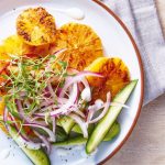 Ensalada de naranja con aderezo de jocoque